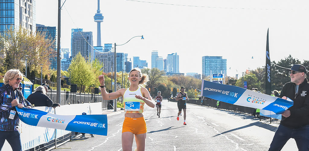 Sporting Life 10K 2025 Women's Finish Line